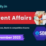 Current Affairs 4 November 2023 in hindi and english